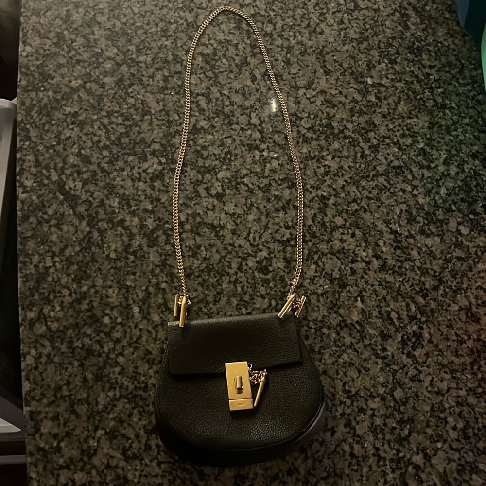 Chloe Black Leather Crossbody Bag